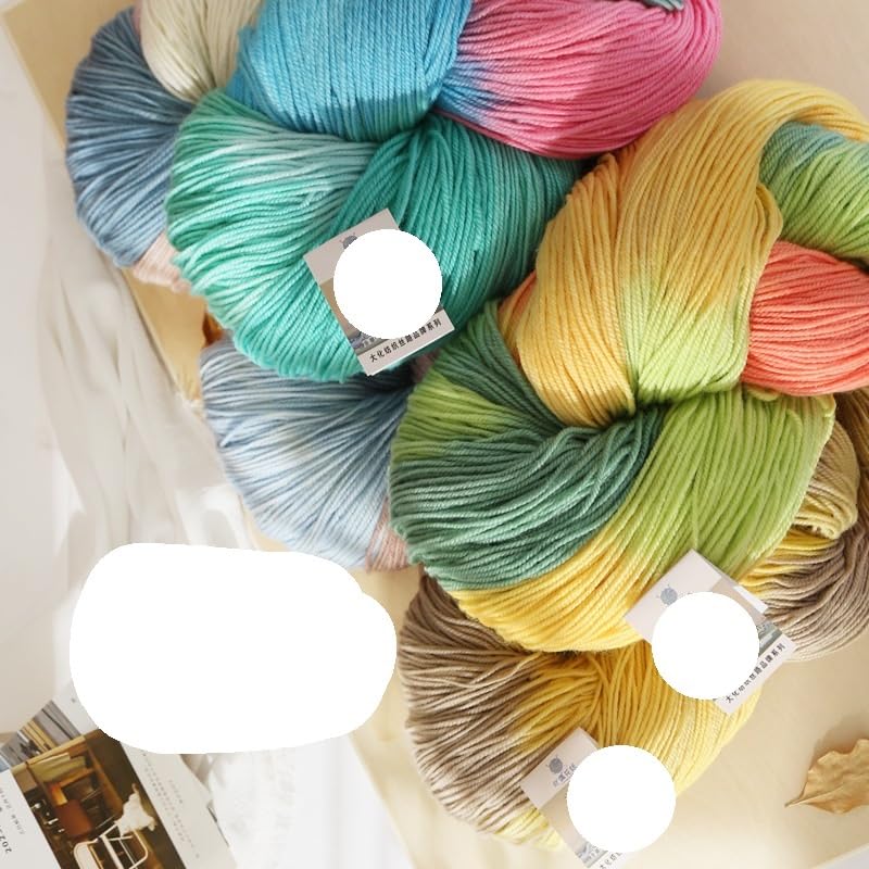 Hilo de lana teñido de color degradado de 250 g for tejer a mano, hilo mercerizado suave for suéteres y bufandas(Color11)