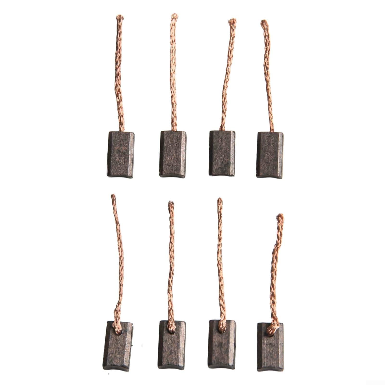 8Pack Carbon Brush 6X6x10mm For Blower Motor Fan Motor Windshield Wiper Motor Casement Lift Motor Automotive Power Tool Replacement