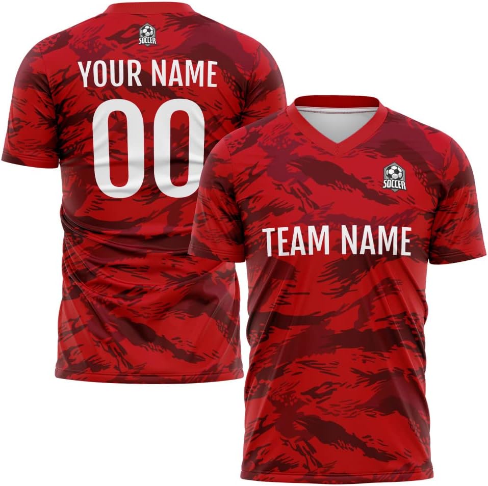 Custom Soccer Jersey Kids Adults Personalized Soccer T-Shirts with Team Name Number Logo