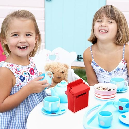 Miniatura 5 de NUOBESTY Accesorios para casa de muñecas, 2 piezas, buzón de madera en miniatura, buzón de metal rojo, buzón de correo de EE. UU., Miniatura 112,