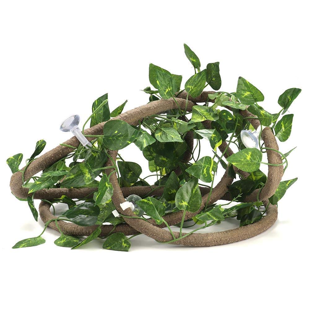 Reptile Branche Branche Flexible Jungle Flexible Habitat Habitat Décor Climber Jungle Longues Vignes 9.84ft Rotin 3 Vignes Avec Des Ventouses(#1)