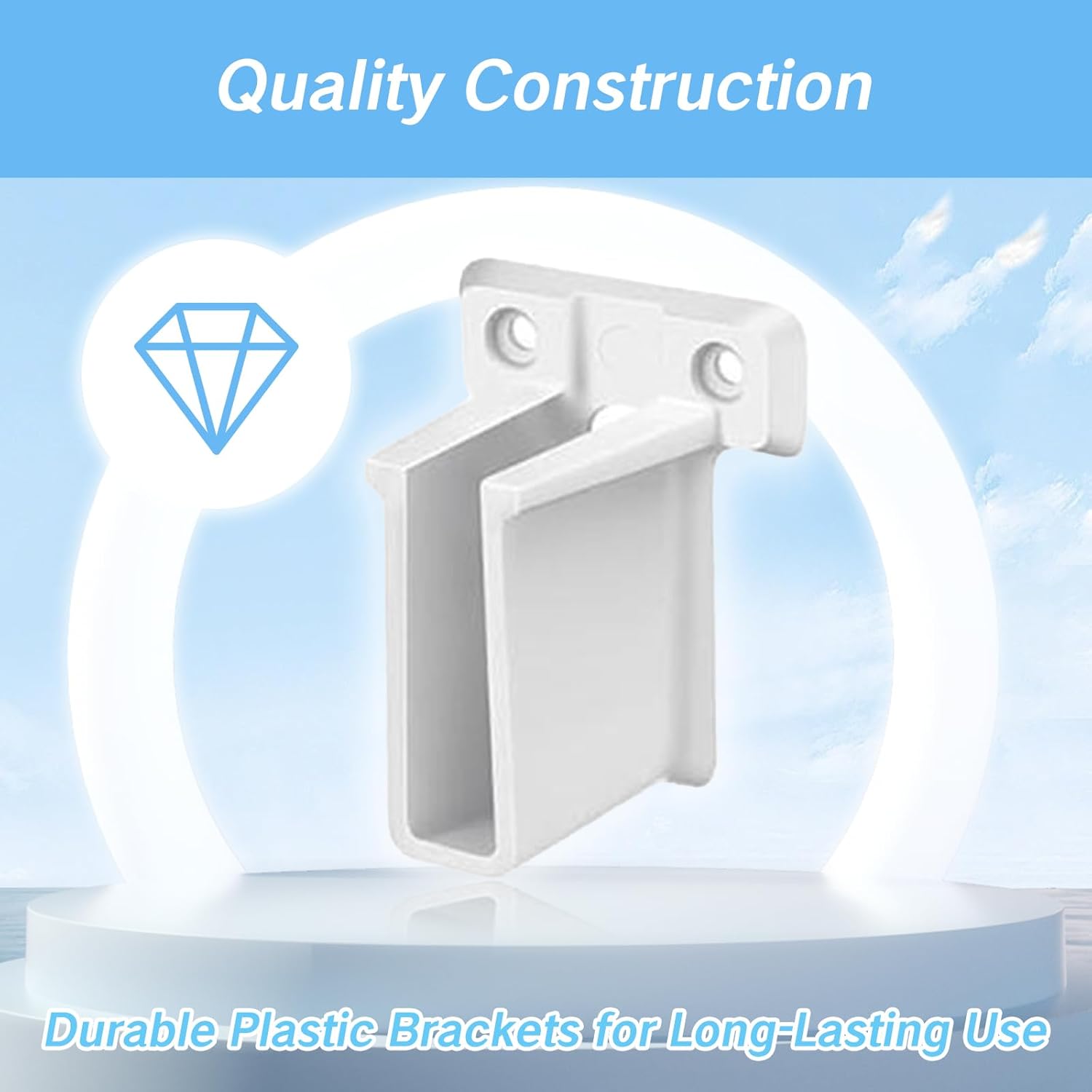 NIIIYTYB 4Pcs Closet Shelf Brackets Wire End Bracket Holders for Closetmaid Shelving Wall Mount Support Hardware with Plastic Caps Closet Shelf Bracket Set for Rubbermaid Closet System