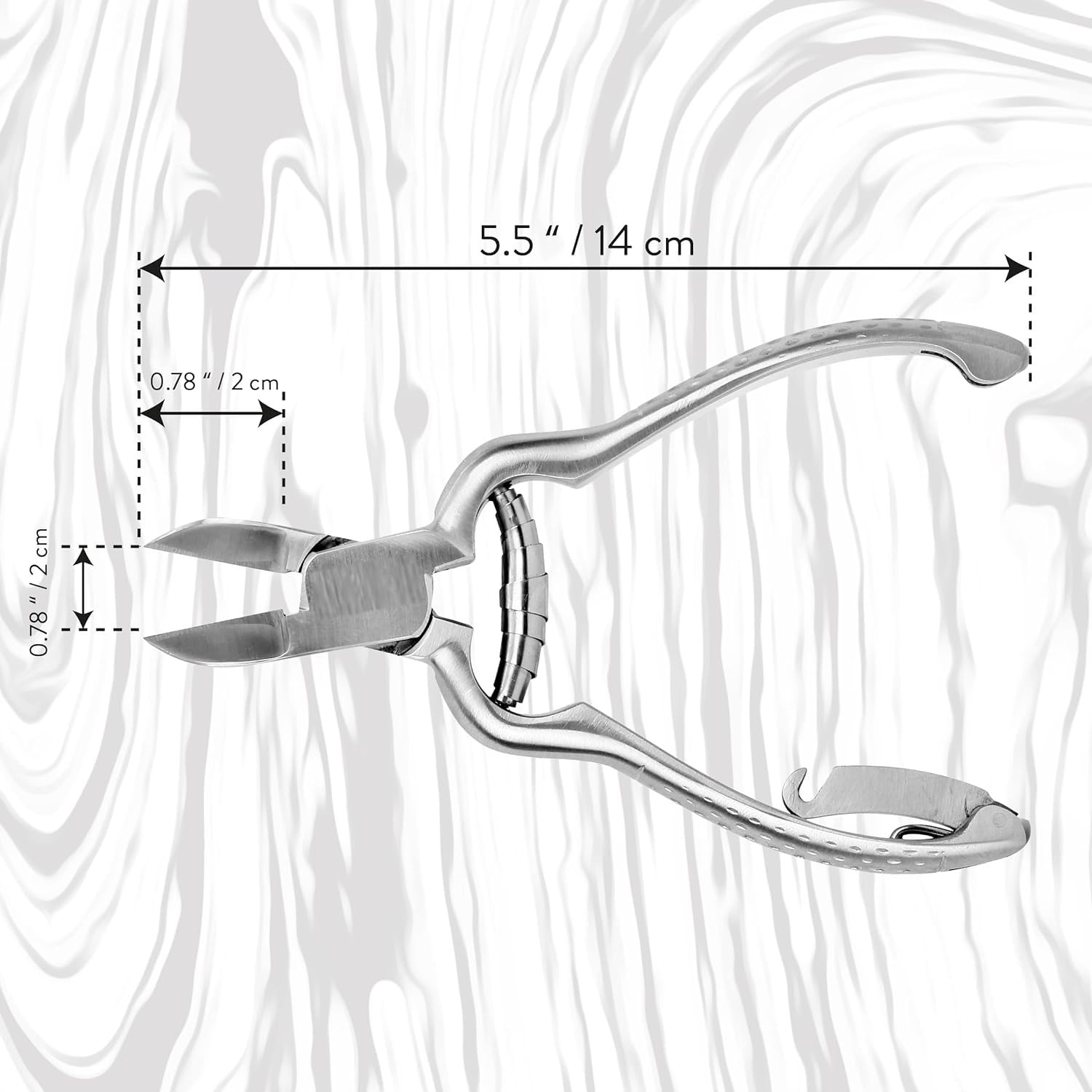 MEI DE MODA German Steel Heavy Duty Toenail Clippers - Trim Thick or Hard Toenails with Medical Grade High Carbon Stainless Steel Toenail Cutter - Professional Podiatrist Toenail Nipper (Silver) 4