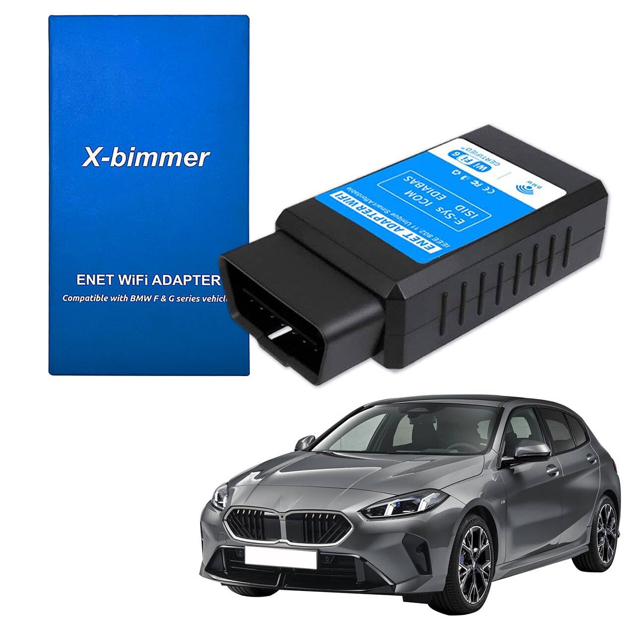 Bootmod3 OBD WiFi Adapter for BMW F/G/I Series,Enet WiFi Adapter Compatible with BimmerCode,Bimmerlink,Bimmergeeks,MHD,Ethernet to OBD2 Diagnostic&Coding Tool,Work with iOS,Android,Windows