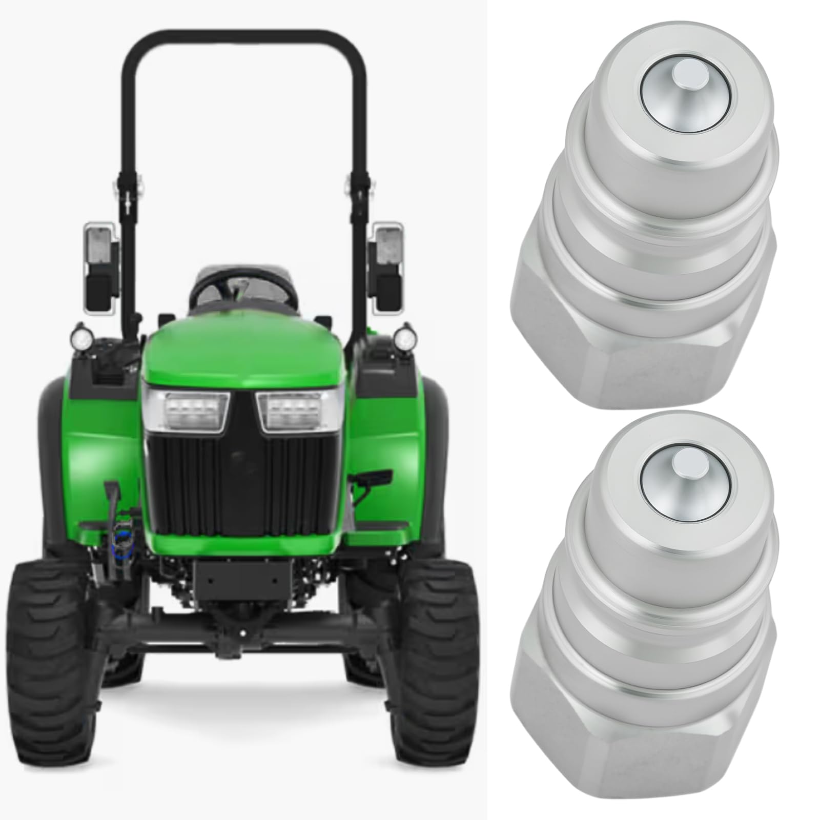 Conector Rápido de Aceite Hidráulico para Tractor (2 Unidades Cabezal Macho AW32184) Compatible con John Deere 1023E 1025R 1026R Y 2025R.