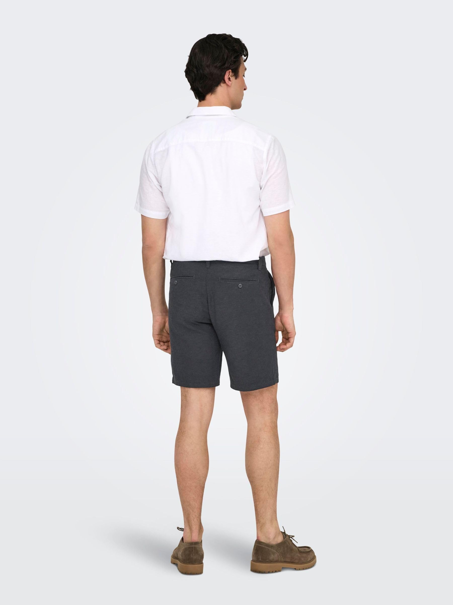 Only & Sons Onsmark 0011 Cotton Linen Shorts Noos - Shorty Mężczyźni