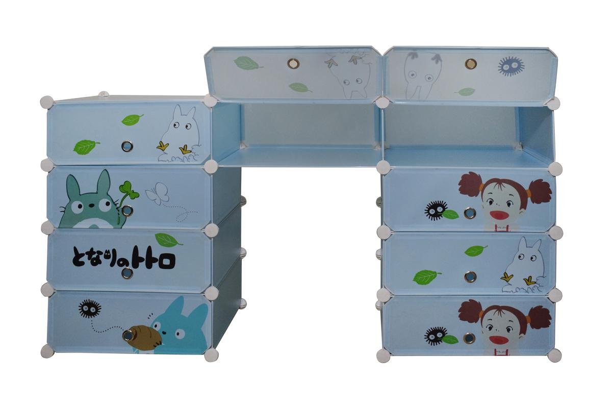 NYRWANA Shelf Storage Cabinet Kids Study Table, Corner Organizer Rack Shelf for Kids Table - Blue 1