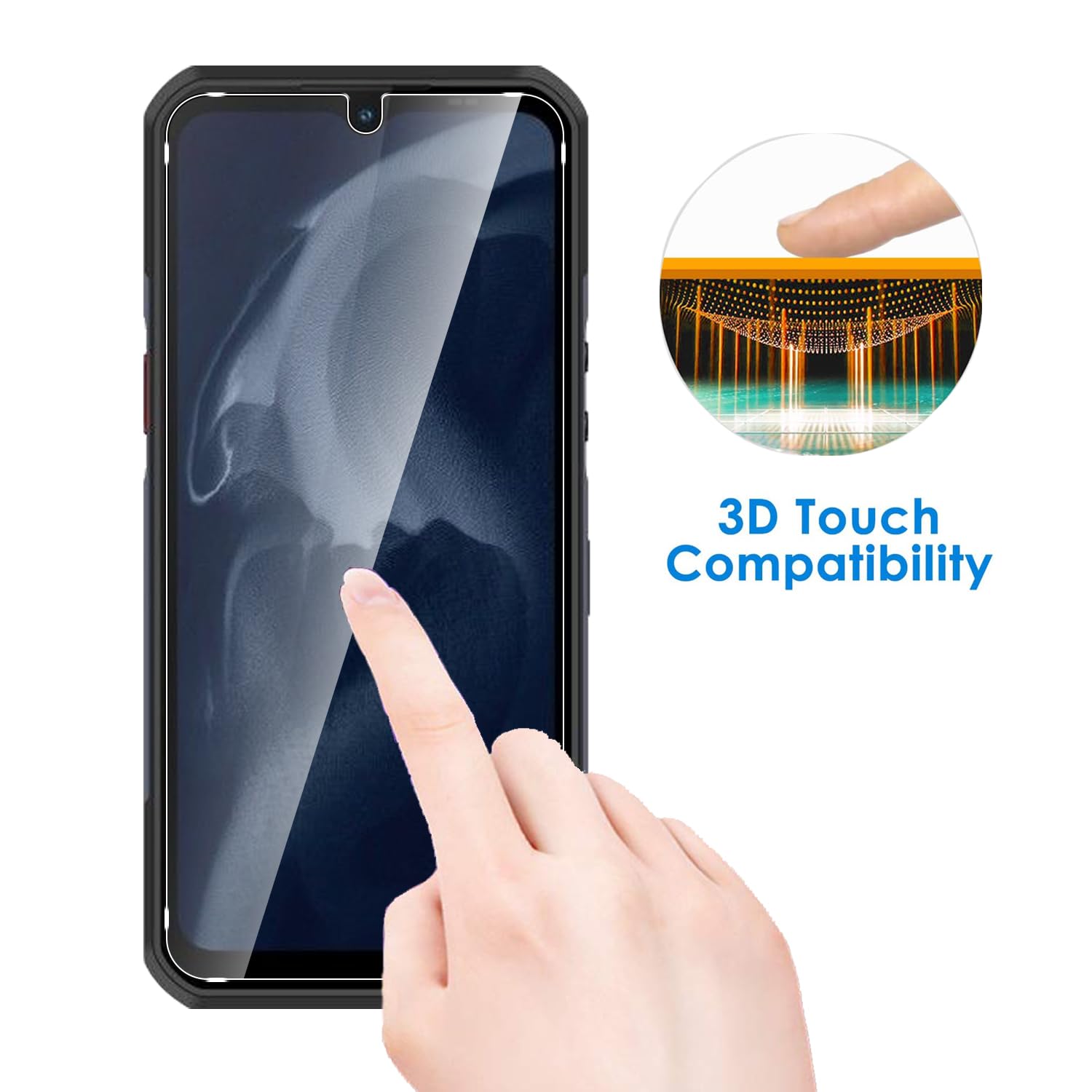 2 Pellicole Vetro Temperato 9H Per Oukitel WP35, 0,33 Mm Trasparente, Anti-impronte, Facile Installazione, Senza Bolle