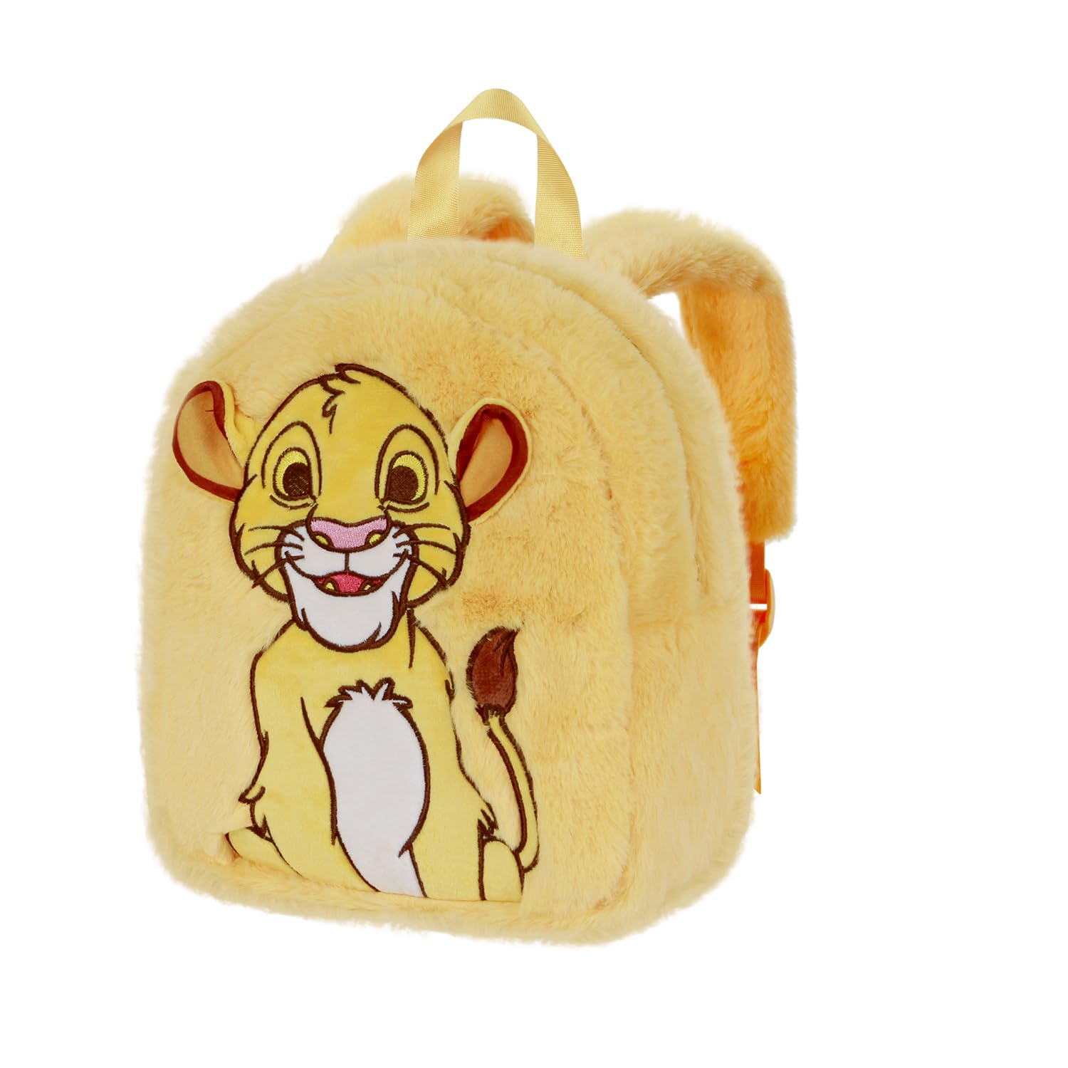 Disney Lion King Sit-Plush Backpack, Yellow, 22 x 27 cm, Capacity 7 L