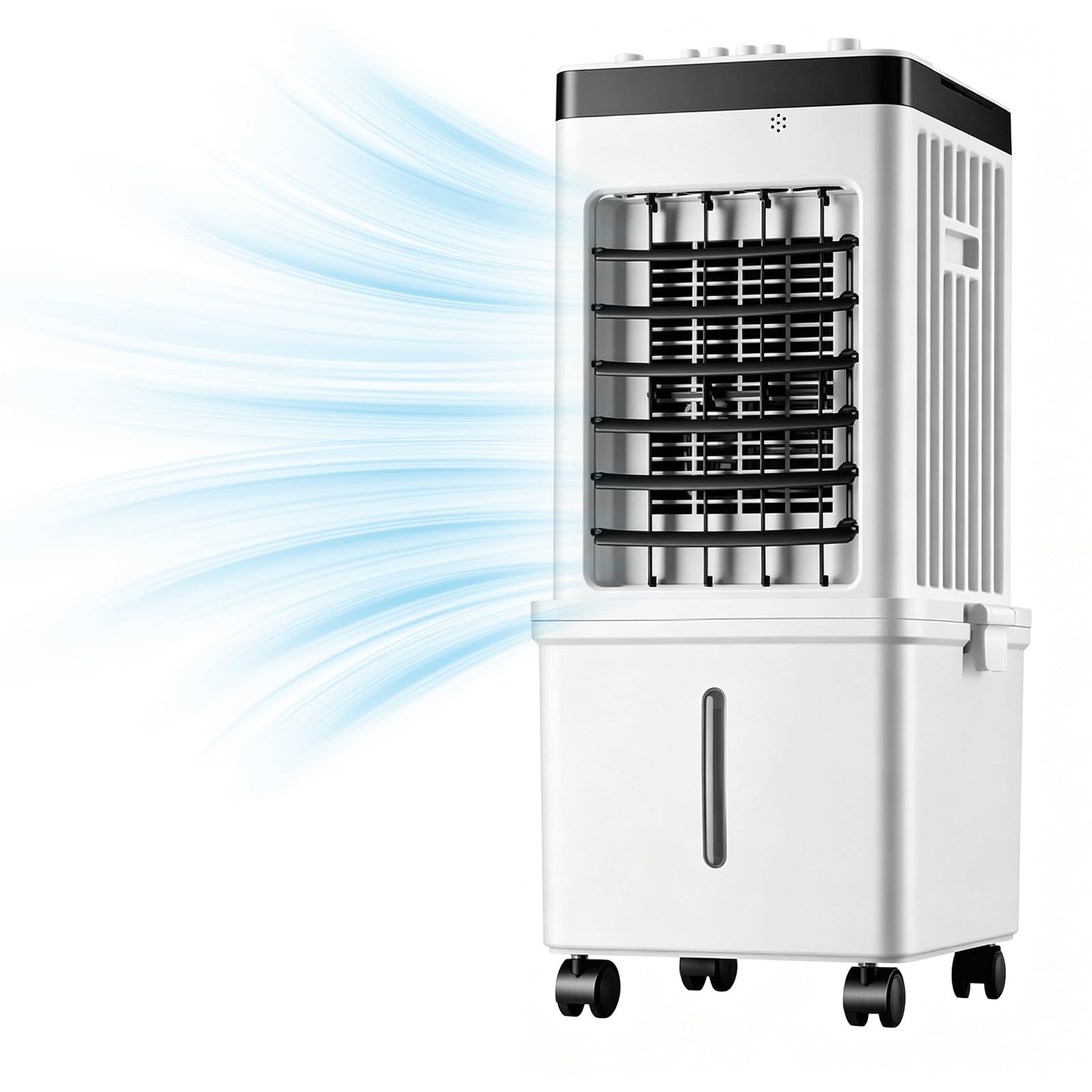 Kgfvesdc Mechanical Model Mobile Air Conditioner Mechanical Knob, 75W Low Energy Air Cooling Fan