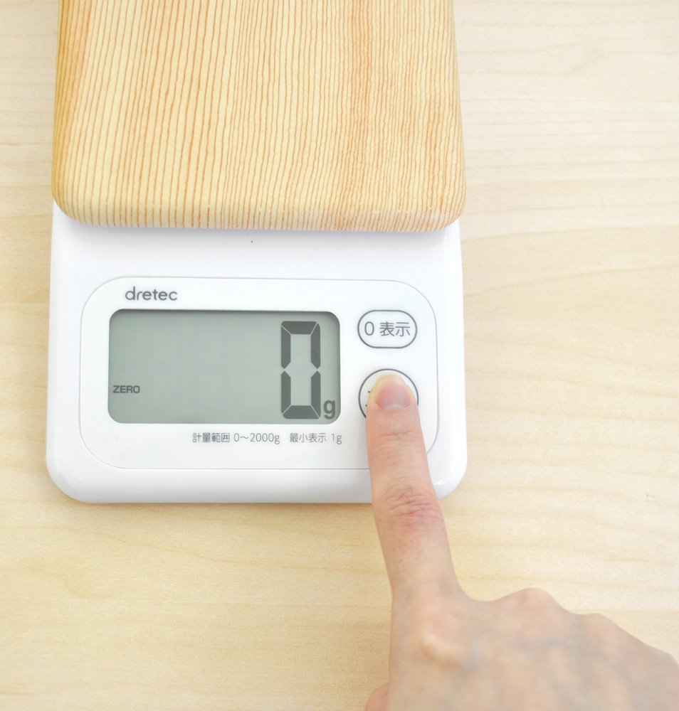 Dretec KS-276NW Digital Scale with Large Screen for Easy Viewing, Forest, 4.4 lbs (2 kg), Natural Wood