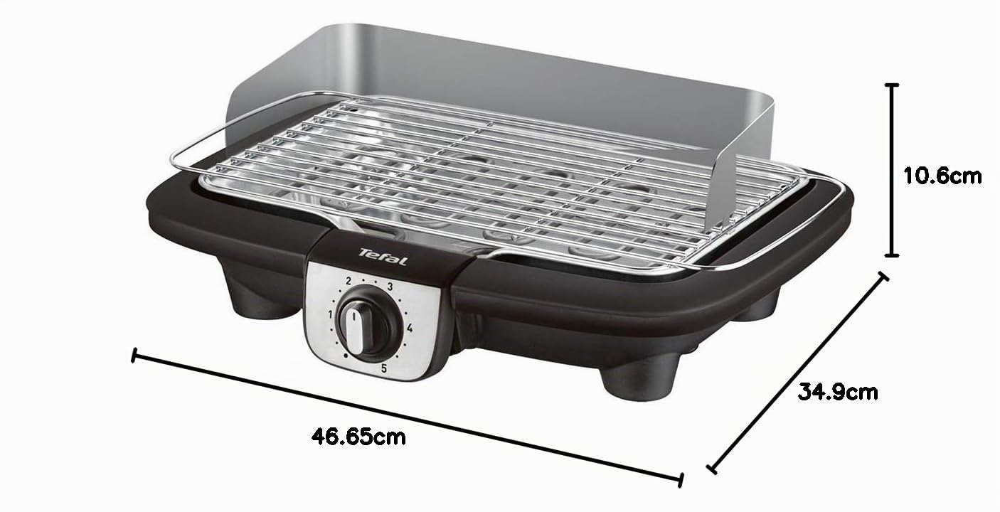 Tefal EasyGrill BG90A810 - Barbecue gril -électrique - 870 cm ² - noir/inox