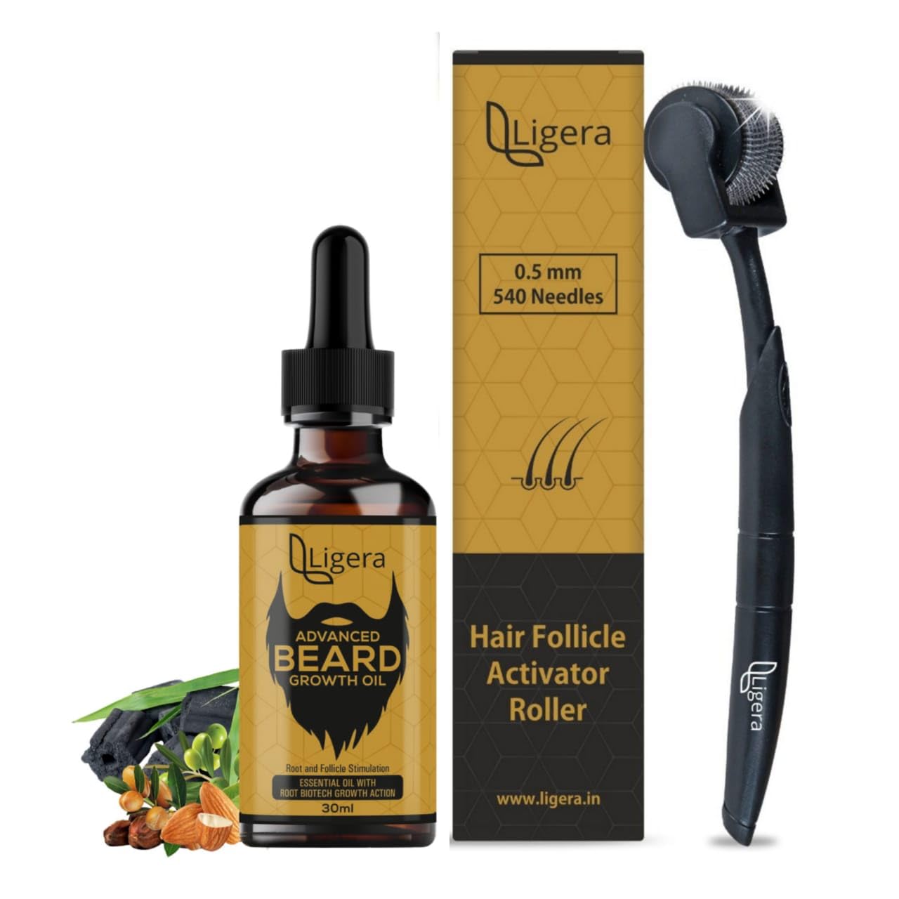 See full amazon price history chart for Ligera Beard Growth Kit with Advanced Beard Growth Oil (30ml) & Beard Activator (Derma Roller) 0.5 mm, 540 titanium needles) | Made in India Ligera Beard Growth Kit with Advanced Beard Growth Oil (30ml) & Beard Activator (Derma Roller) 0.5 mm, 540 titanium needles) | Made in India (B0CXN4ZKCY) Amazon Price History, Amazon Price Tracker
