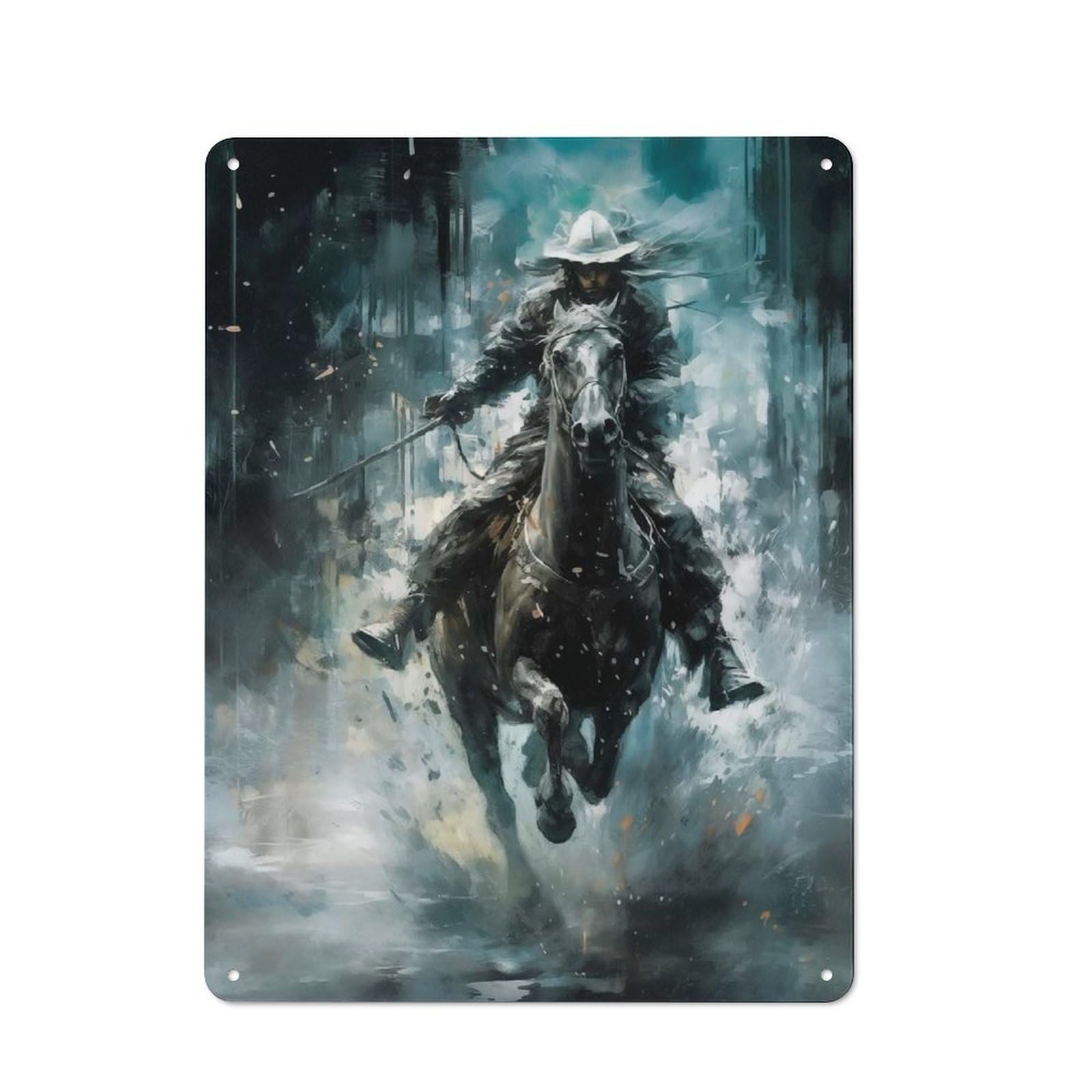 For The King Industrial Metal Sign 40x30cm, Modern Retro Loft Wall Plaque for Workspace, Cafe, Hallway Or Garage