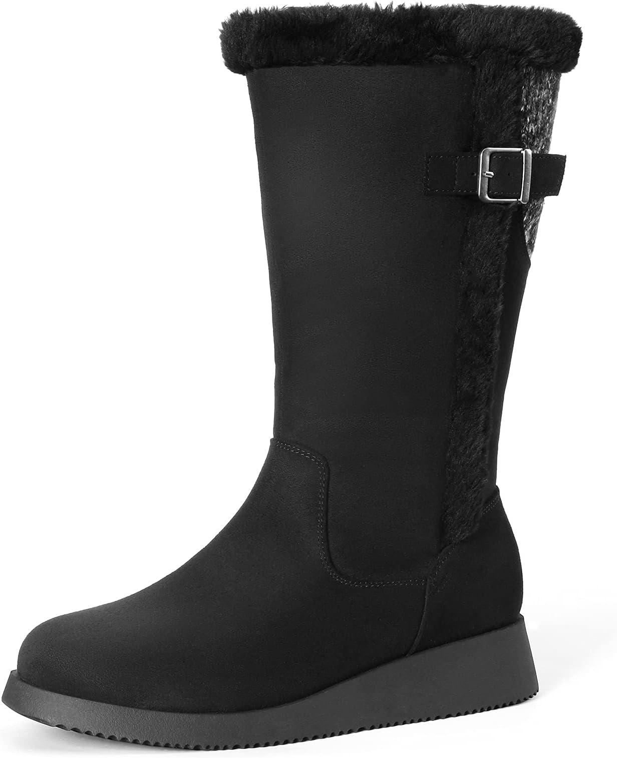 DREAM PAIRS Womens Winter Snow Boots Mid-Calf Fashion Furry Warm Tall Boot