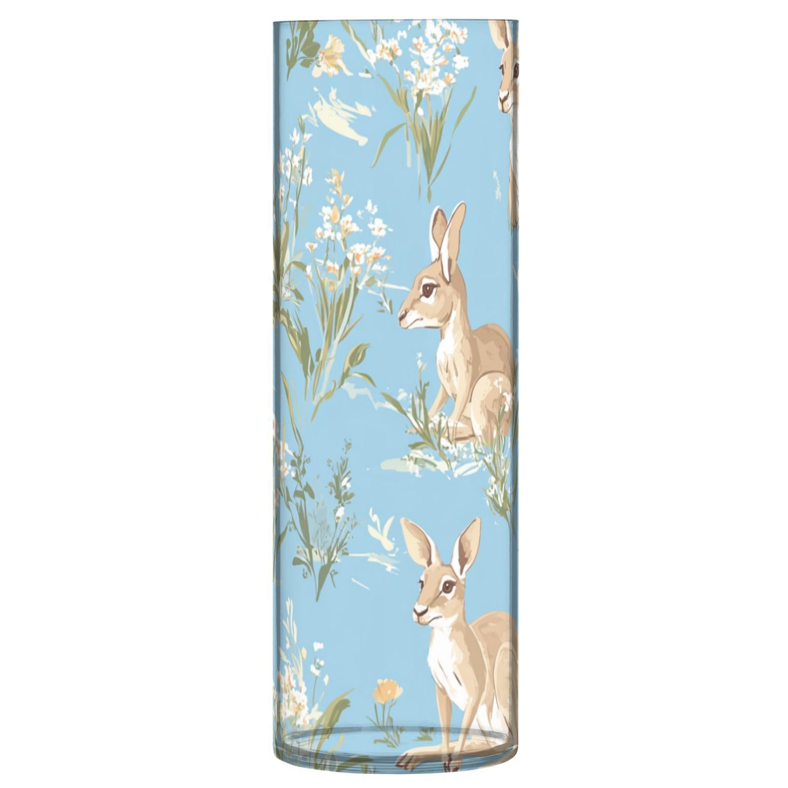 Vase cylindrique en plastique incassable pour fleurs de salon