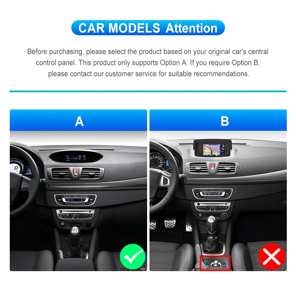 9" Écran Voiture Autoradio pour Renault Megane 3 2009-2014 2+64G | Autoradio carplay voiture avec Android Auto sans fil, Android 15, Bluetooth /GPS/Caméra de recul/FM/WiFi, SWC 26UI