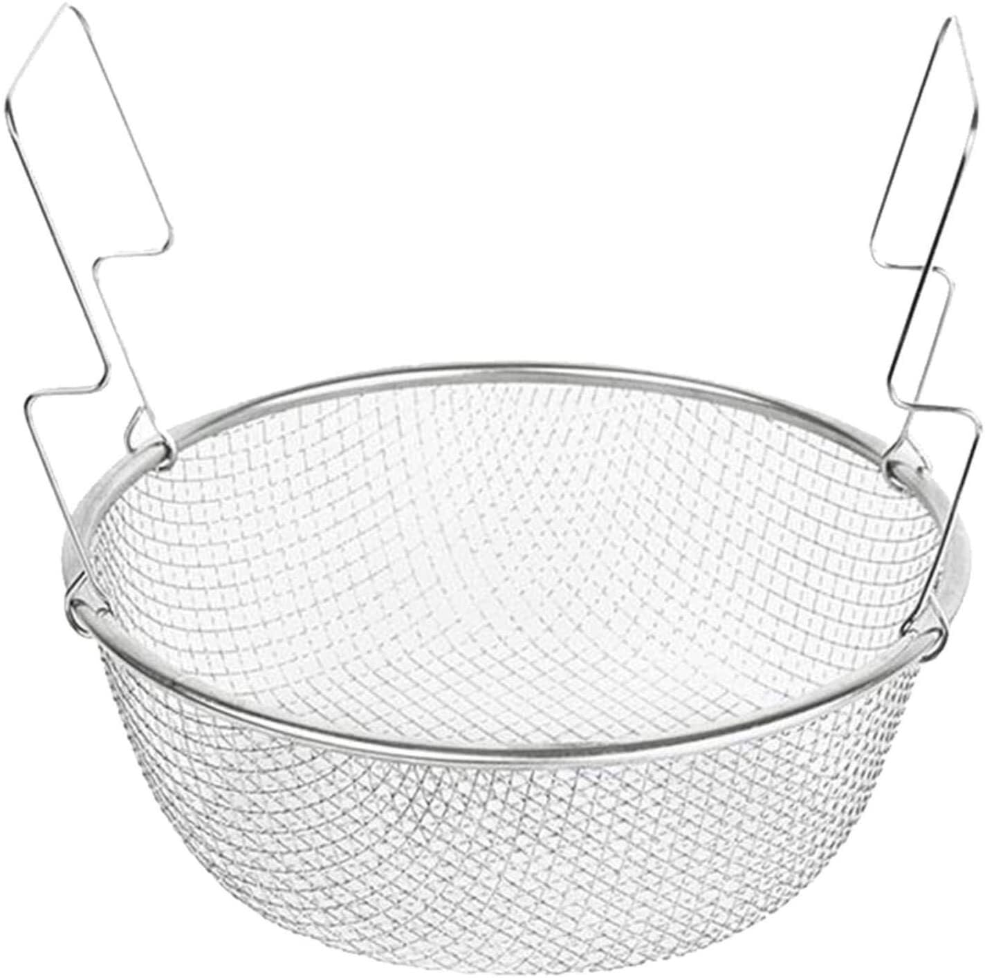 Sitko Kuchenne Durszlak Sitka Do Żywności Drobna Siatka Kuchenny Kosz Do Smażenia Sito Kuchenny Durszlak Sito Metalowe Trwałe Łyżka Do Odcedzania(23cm)