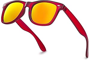 Translucent Frame Red Mirror Sunglasses