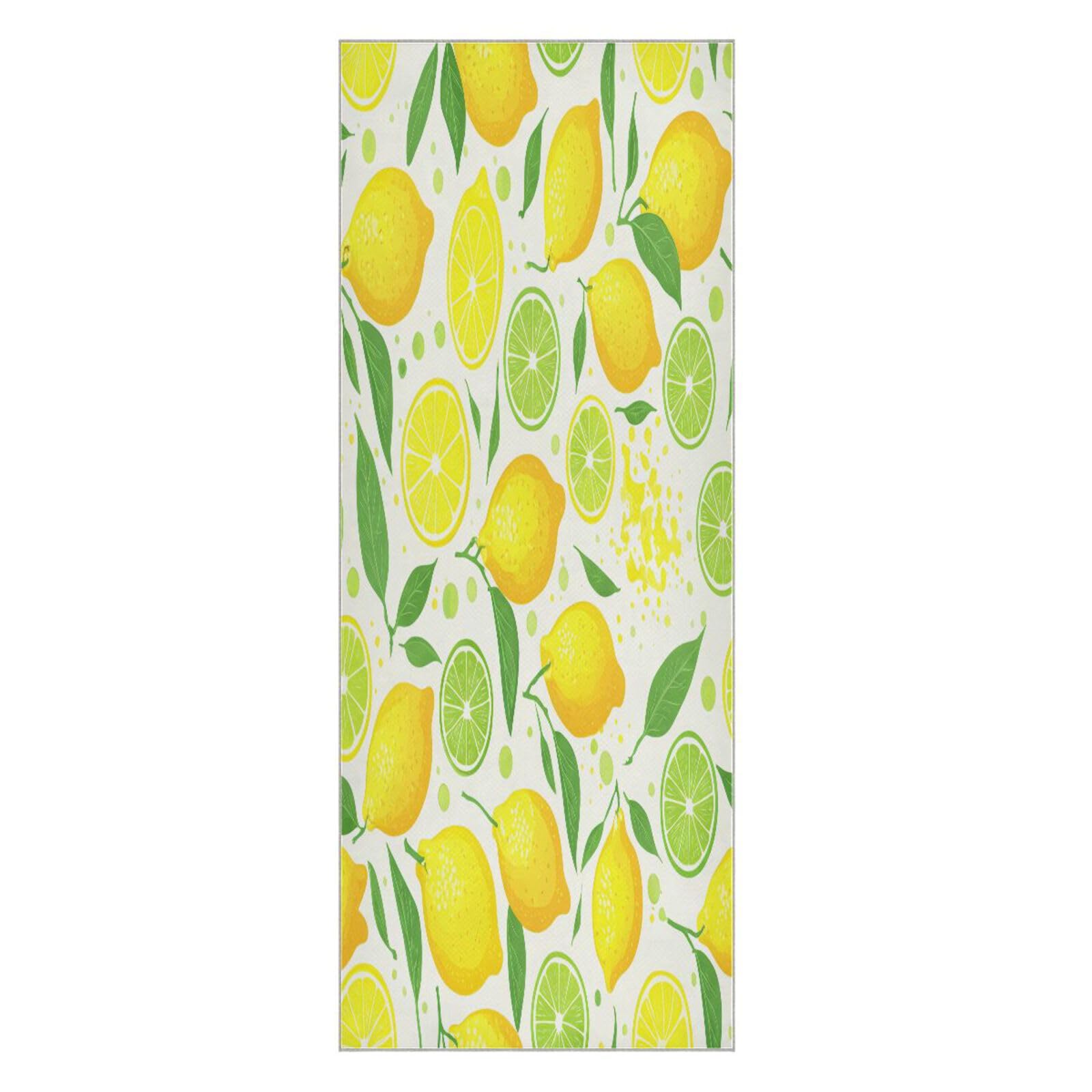 BURSTDDY Lemons Hot Yoga Towel Absorbent Non Slip Yoga Mat Towel
