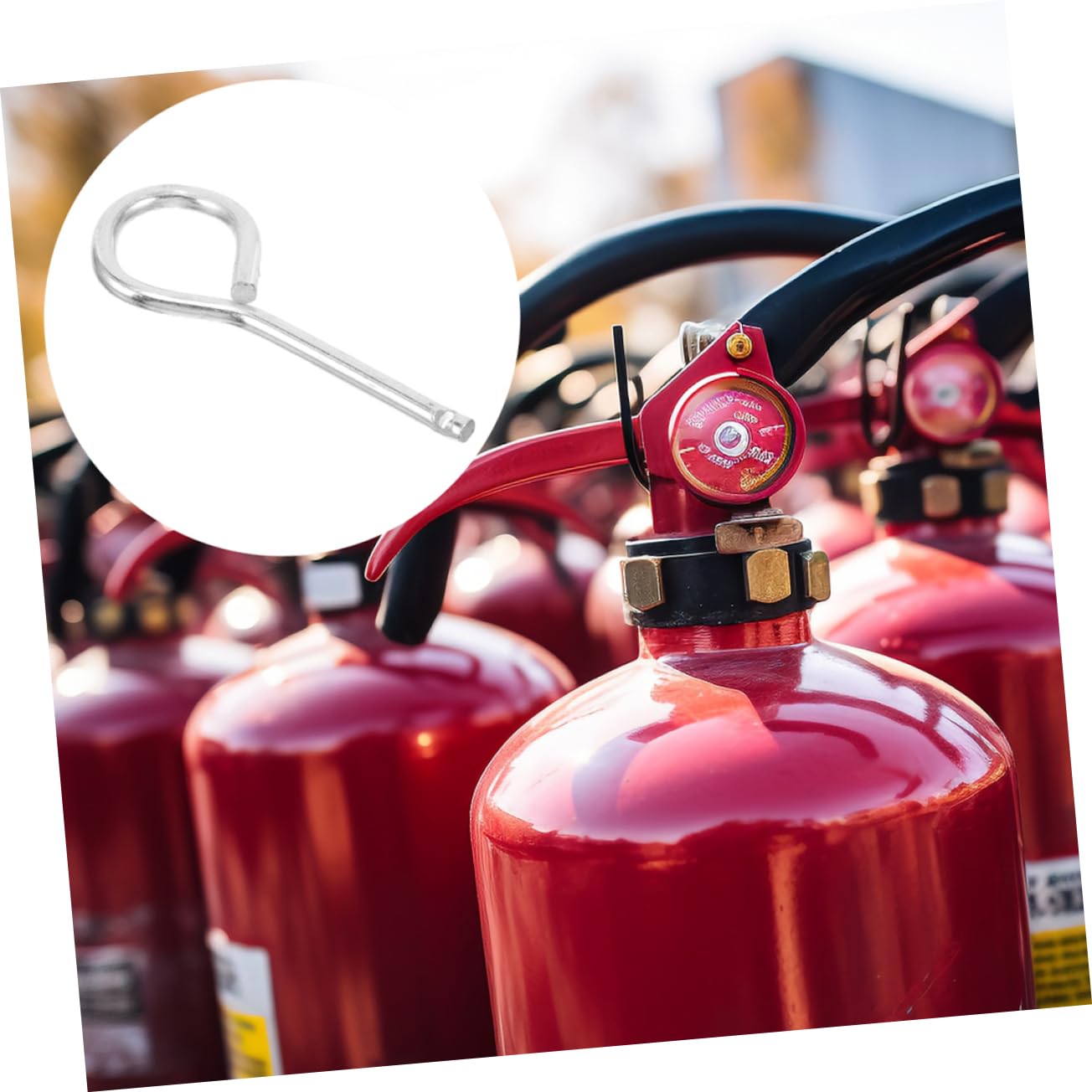 Veemoon Fire Extinguisher Pin 20pcs Equipment Pull Pin Replacement Lock Maintenance Safety Pins Extinguisher Tools Fire, 5.30X2.00X0.30CM, Silver, 7RE0320QVWHTU0854LNXUUF8