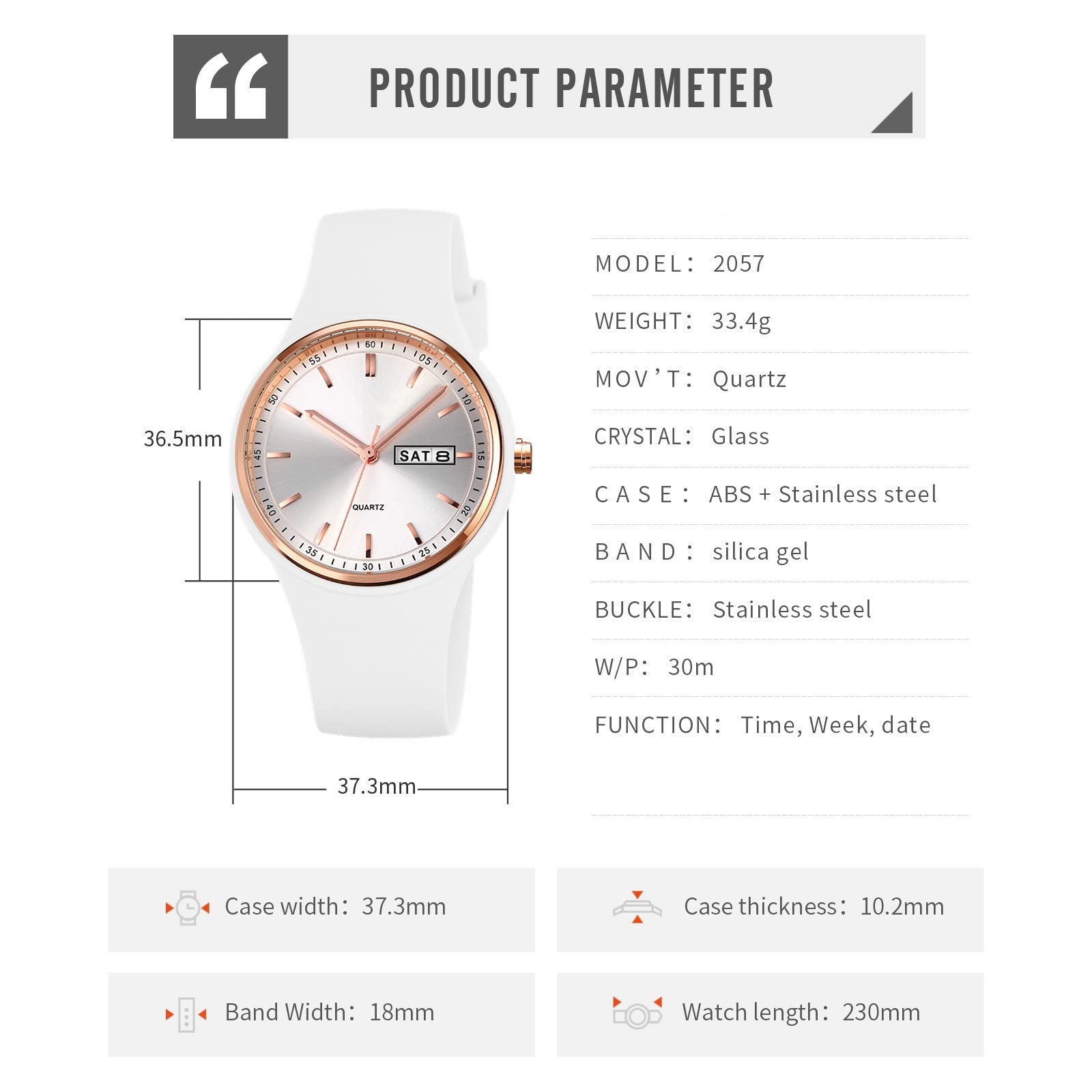 Reloj de Pulsera para Mujer con Correa de Silicona, Esfera Grande, Resistente al Agua, Deportivo, Moderno, Casual, Simple, de Cuarzo, analógico, para Mujeres y niñas