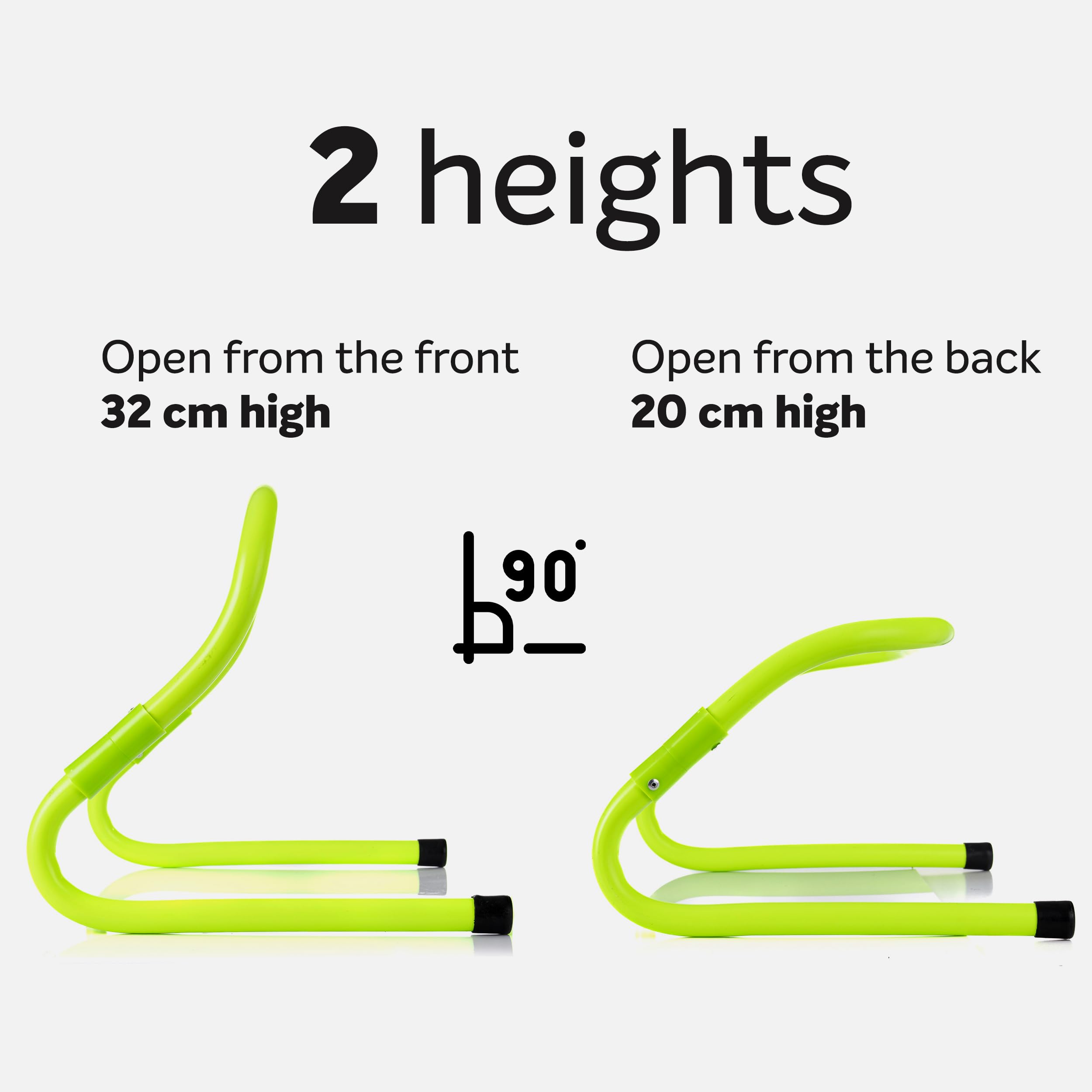 Fizyo Set 5 Mini Ostacoli Regolabili – Ostacoli per velocità, coordinazione, agilità e Salto – Esercizi Calcio, Atletica Leggera, Fitness, Interni ed Esterni – Verde