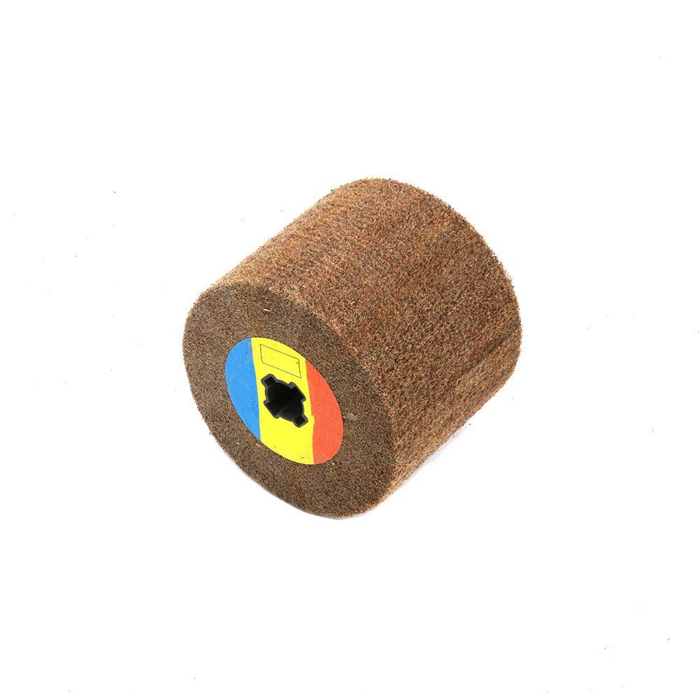 Filc do tarczy polerskiej 1Pc włóknina ciągnienie drutu tarcza polerska nylonowa podkładka ścierna szczotka listkowa 120x100mm 40/60/80/120/180/240/320/400/600 Grit(60grit,320grit)