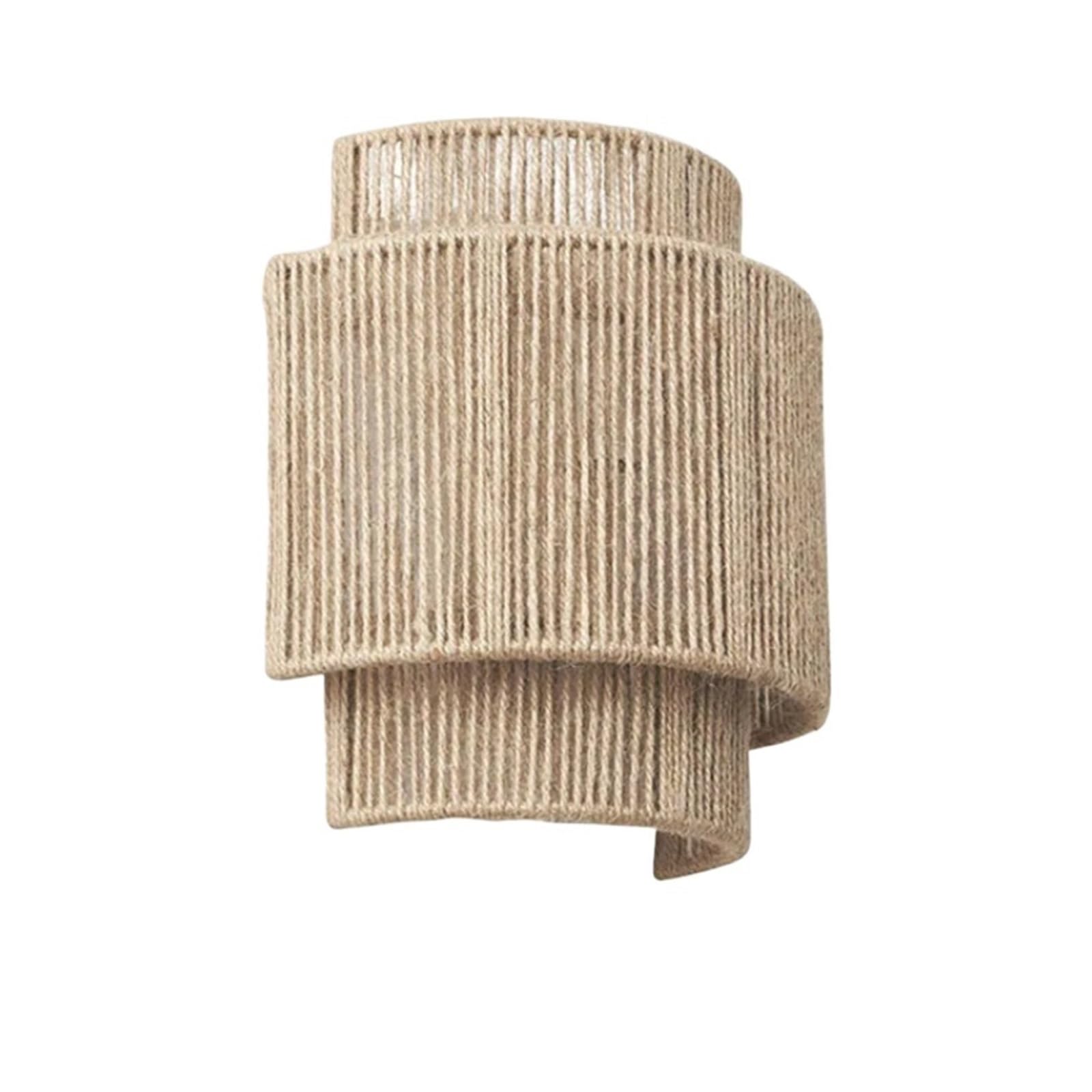 KOESRXNQW Retro Rattan Weaving Wall Lamp Shade LED E27 Design Hemp Rope Sconces for Home Living Room Decor Lighting Fixtures Flexible Adjustment
