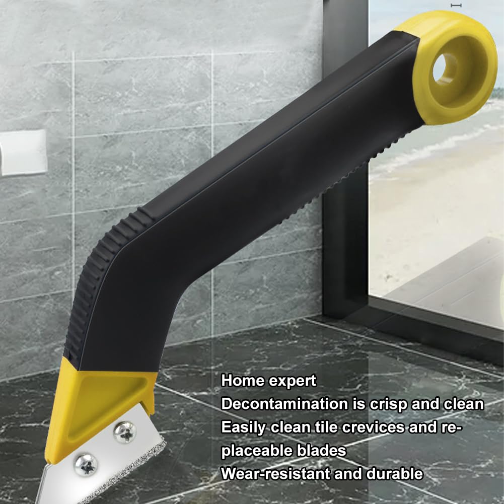 Strumento per Rimozione Delle Fughe, Raschietto per Piastrelle, Strumento Di Rimozione Della Malta, Pulizia Fughe Pavimento Strumenti, Con 2 Lame Di Ricambio, per Pulizia Piastrelle Cucina Bagno