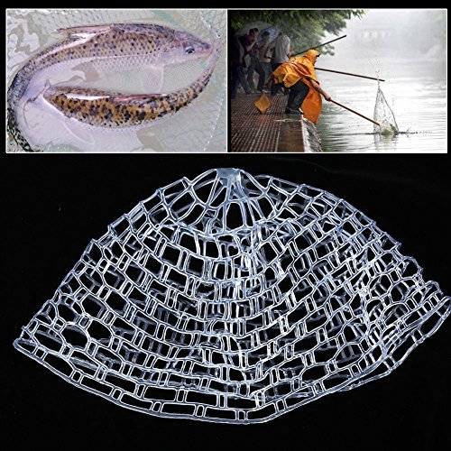 Vbest life Fly Fishing Landing Net, Clear Rubber Net Replacement Mesh Bag Outdoor (100CM) Fly Fishing Net Fishing Net Fishing Supplies - Image 4