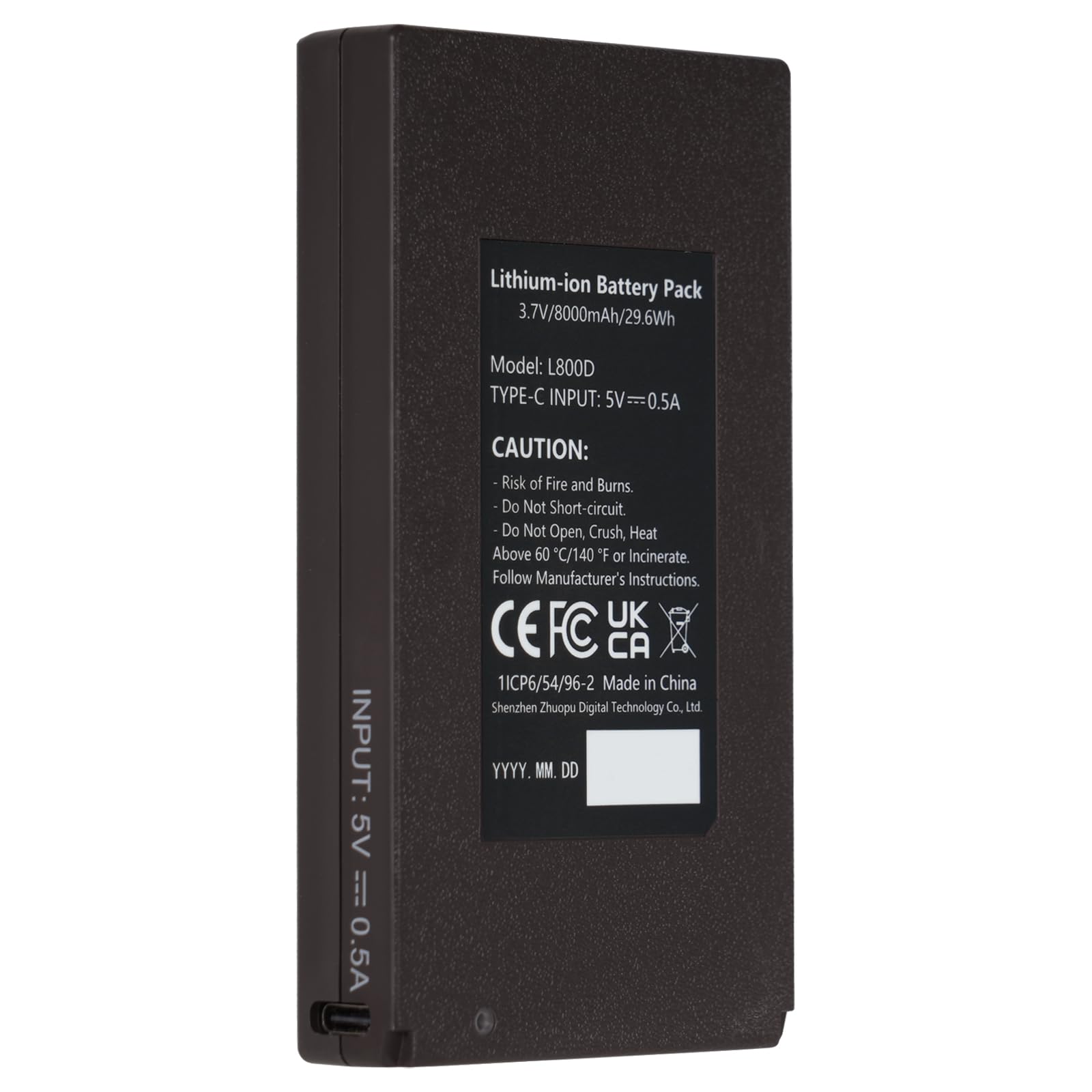 GardePro L800D Batería Recargable de Litio de 8000mAh para Cámara de Caza GardePro E6 2.0 Pro, E6P, E6PMB, E8 2.0 Pro, E8P, E8PMB, E9 2.0 Pro, X50 Pro Max, X70 Pro, Puerto de Carga Tipo-C