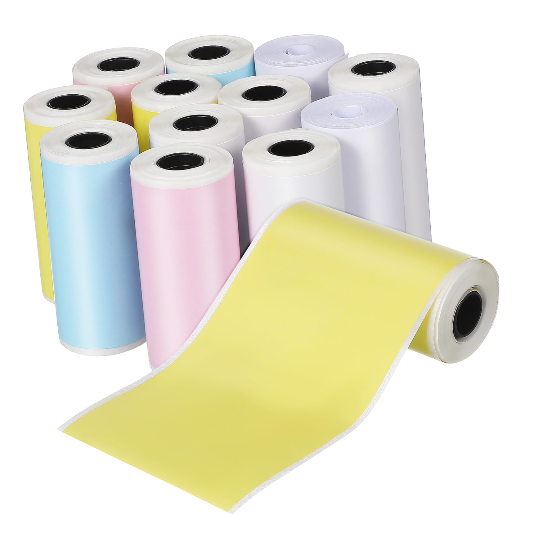 NUOBESTY 64 Rouleaux papier pour étiquettes d'imprimante Mini papier d'impression mini-imprimante etiquettes autocollantes étiquettes autocollantes autocollant pour imprimante
