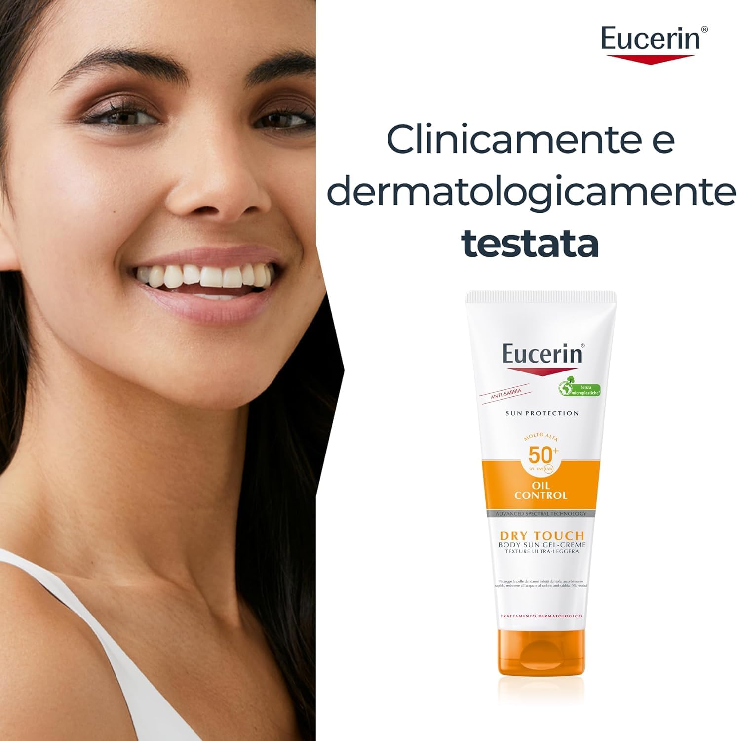 Eucerin SUN Oil Control Dry Touch Skincare Kit, Cofanetto regalo donna beauty per pelle grassa con crema solare viso Sun Gel-Creme SPF50+ 50 ml e protezione solare corpo Sun Gel-Creme SPF50+ 200 ml