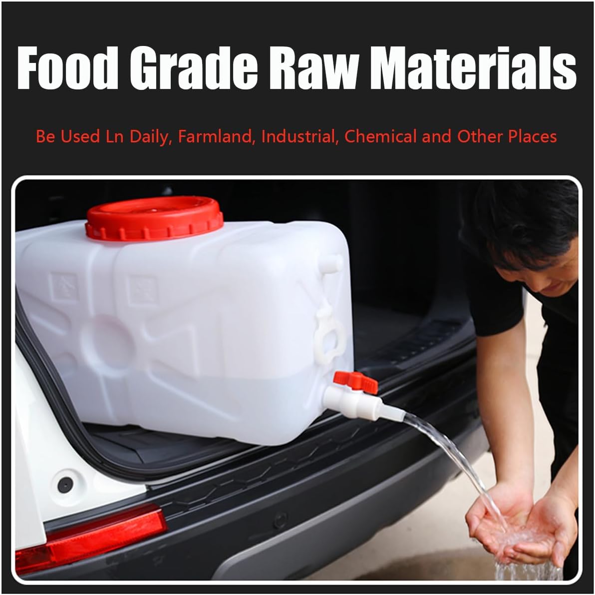 Multifunctional Large Capacity Water Tank，Durable and Reliable Bucket with Lid Containers for Outdoor Camping & Hiking Water Bucket Water Container Self-Driving Tour(Size:52.8 Gal)