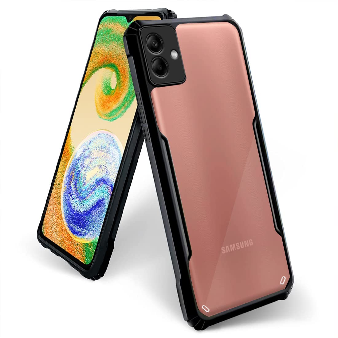 Fashionury TPU+Plastic Crystal Clear Back Cover Case for Samsung Galaxy M04/F04/A04E|360 Degree Protection|Shock Proof Design|Transparent Back Cover Case for Samsung M04/F04/A04E (Black Bumper) (B0BSXBTD2W) Amazon Price History, Amazon Price Tracker