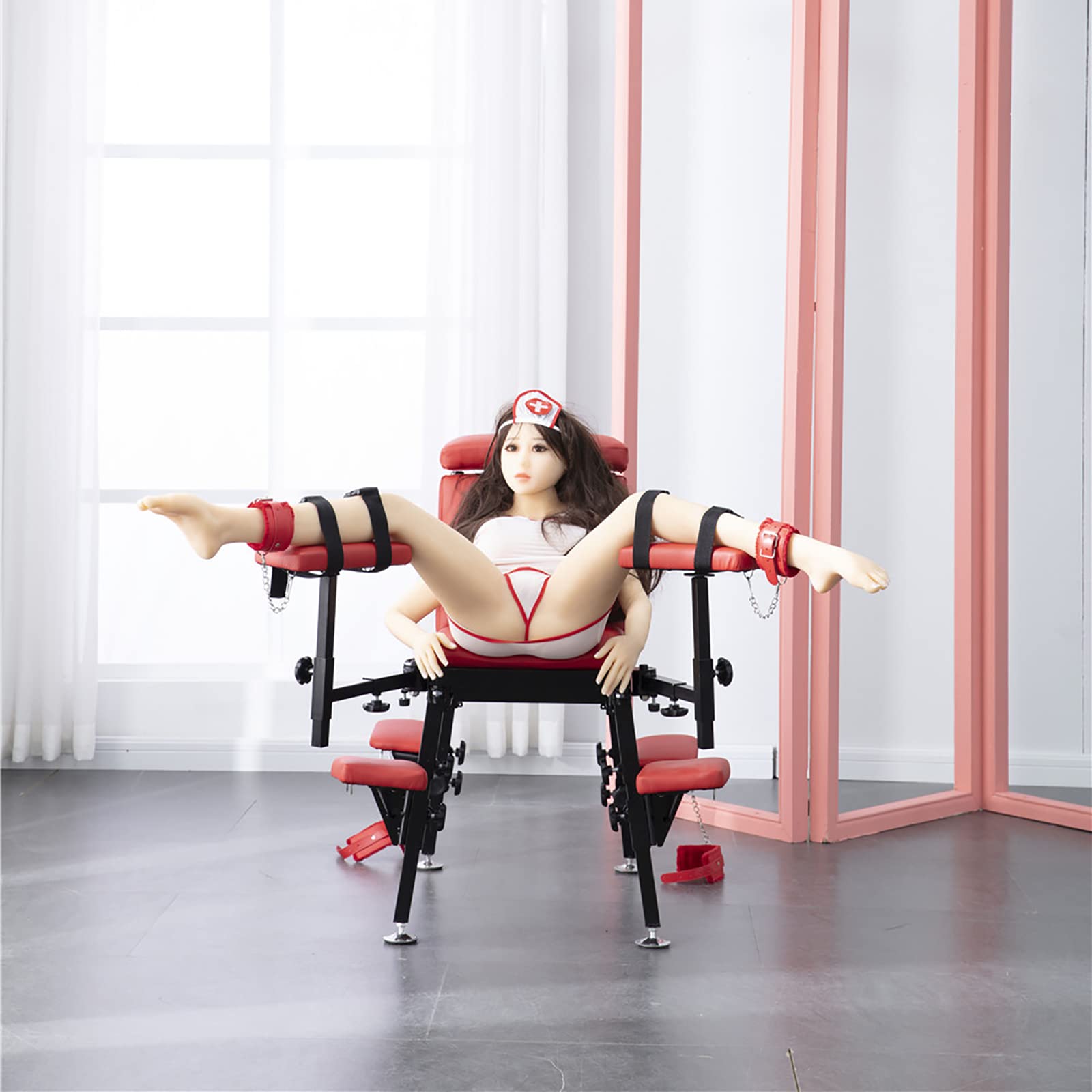 Sex Chair Love Theme Hotel Sofa Chair, Entriegeln Sie Multi-Positions-Multifunktions-Klappstuhl Paarmöbel Paarmöbel SM-Bett-Rückhalterahmen Sexstuhl