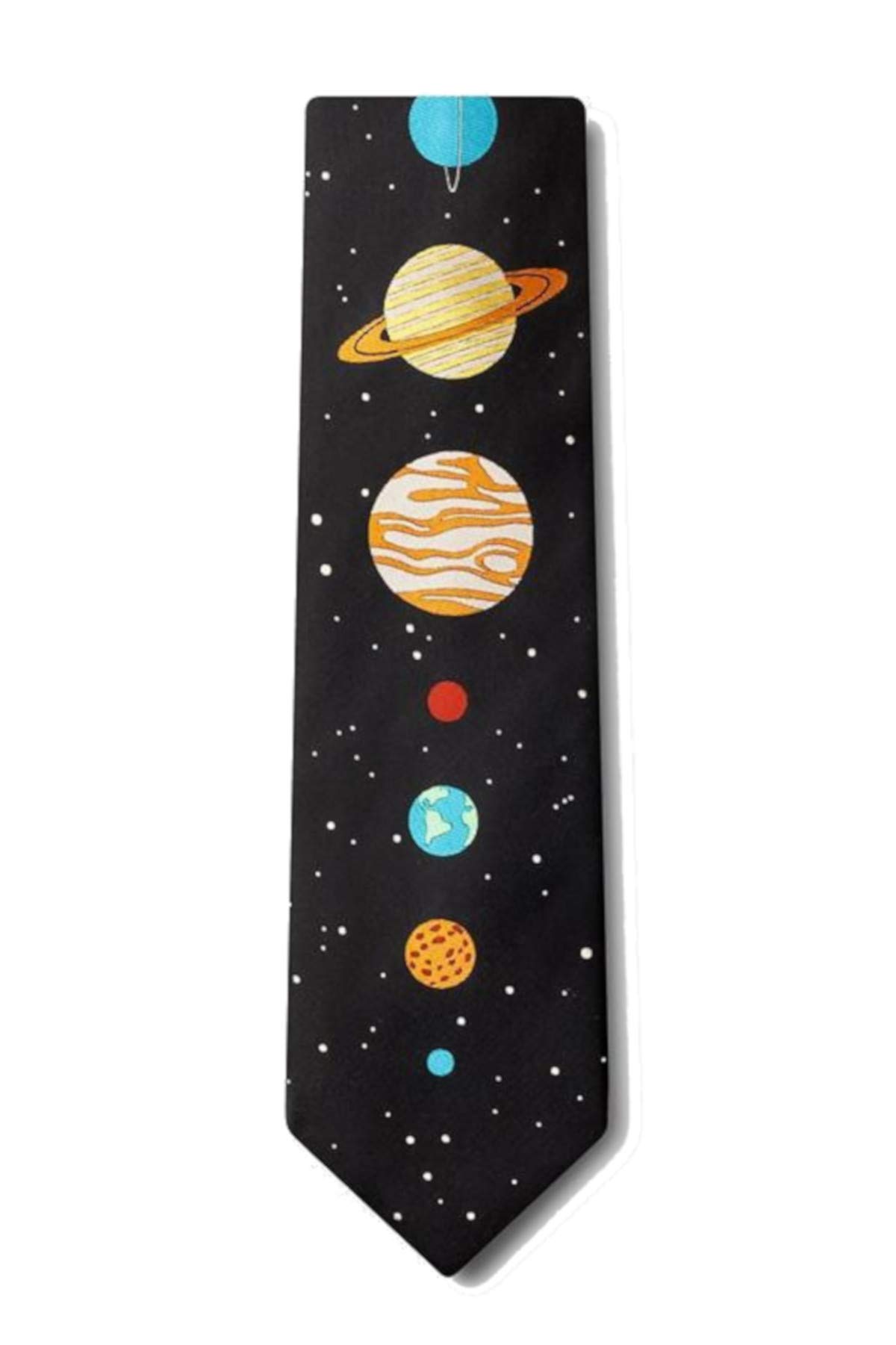 Wild Ties The 8 Planets Black Microfiber Tie