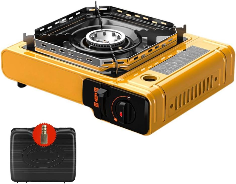 Camping Gas Stove, Outdoor Mini Cassette Stove Portable Picnic Barbecue