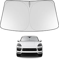 Vista 219 de Proadsy 2025 - Parasol para parabrisas actualizado con ajuste personalizado para Nissan Rogue 2014-2020, protector plegable de 4 capas