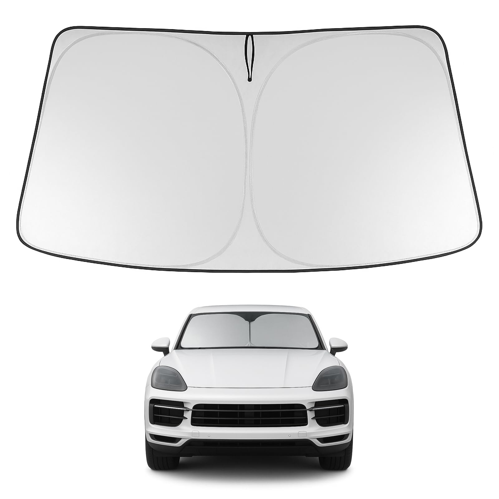 Proadsy Custom Fit Car Windshield Sun Shade for 2019-2026 Porsche Cayenne