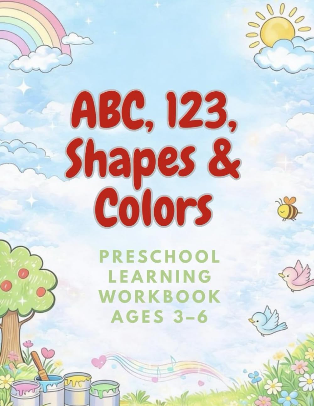ABC, 123, Shapes and Colors , Preschool Learning Workbook Ages 3–6: Fun Early Learning Activities for Alphabet, Numbers, Shapes, Colors, Tracing & Kindergarten Readiness