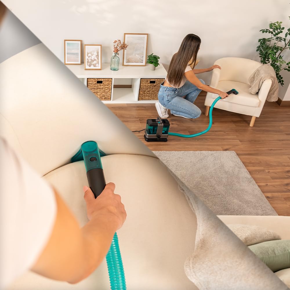 Cecotec Teppichreiniger und Staubsauger mit Kabel Conga 2000 Carpet&Spot Clean Compact. 330 W Leistung, kompaktes Design, 2 Tanks mit 800 ml und 500 ml, Sprühdüs