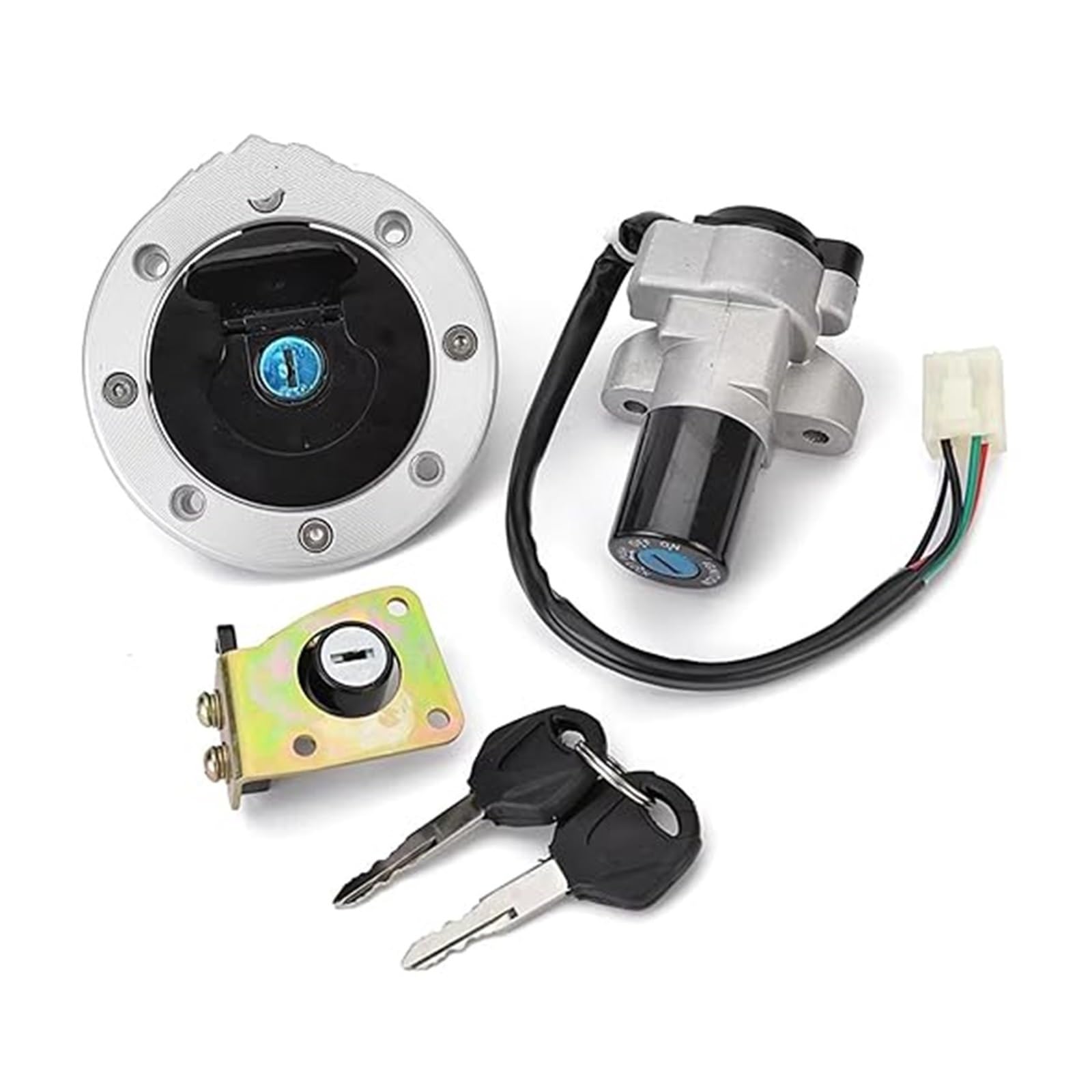 Interruttore Di Accensione Blocco Kit Serratura Sella Interruttore Accensione Tappo Serbatoio Impulso Per Suzuki Per GS500 Per GSF400 Per GSF250 Per Bandit Per GK7AA 250 77A VS/S