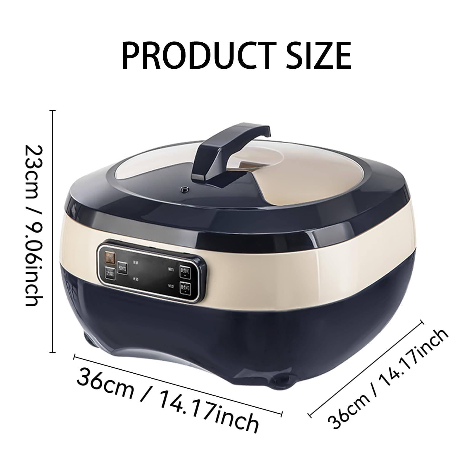 Elektryczna Maszyna Do Wyrastania Ciasta, 5-Litrowa Maszyna Do Fermentacji Natto Z Wyświetlaczem Lcd, 12-Godzinny Opóźniony Start, Do Chleba Jogurtowego I Pizzy Natto Blue