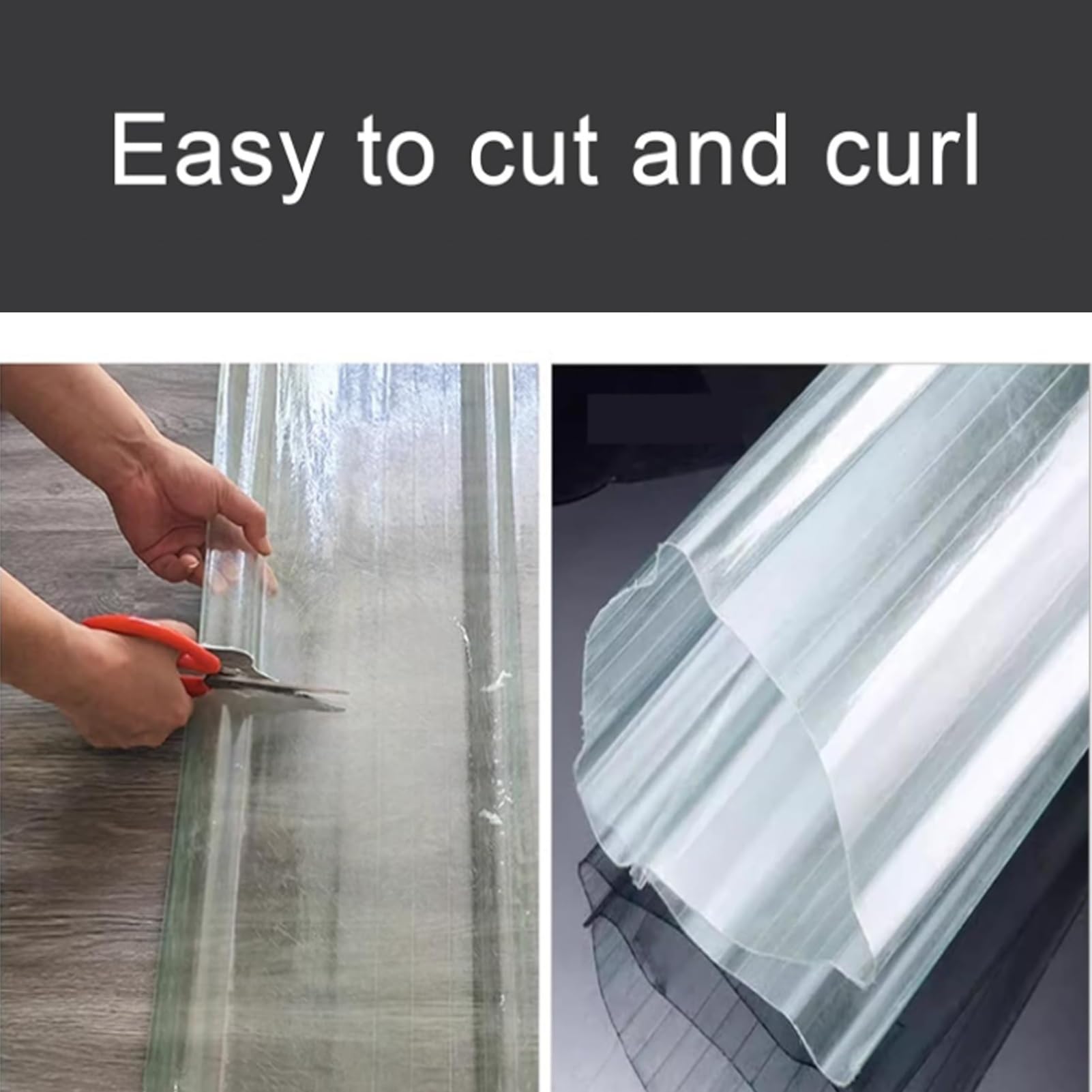 Paneles Policarbonato Corrugado 1mm Transparente Invernadero Cenador Reemplazo 89% Transmisión Luz UV Bloqueo para Patio Jardín Garaje Gallinero(2PCS,2x0.84m(6.56x2.76ft))