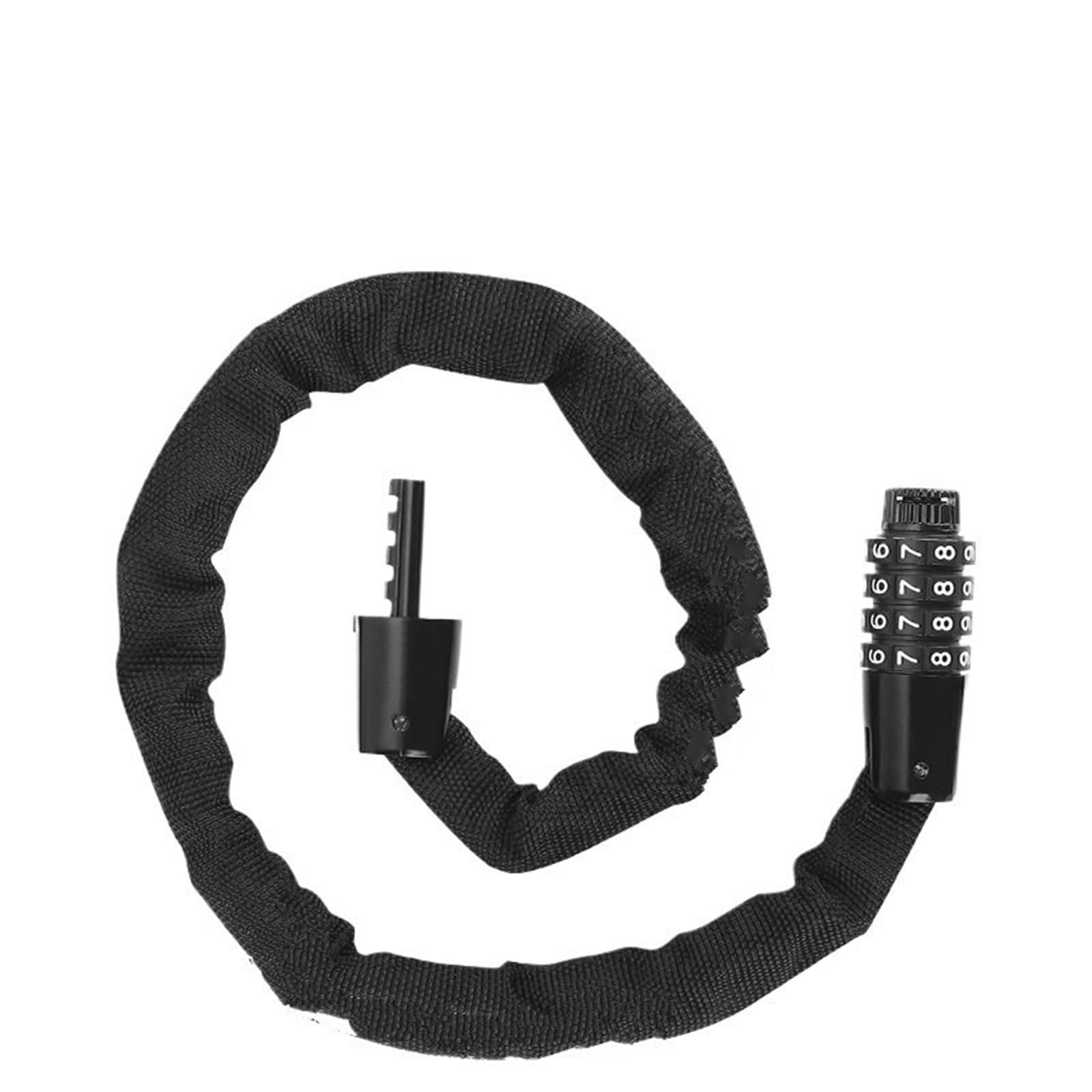 Hdrtcbu Total Length 65Cm Chain Lock Portable Bike Steel Chain Lock 0.65-1.5M 4-Digit Code Security Password Anti-Theft Safety Bicycle Accessories Motorbike Lock(Total Length 65Cm)