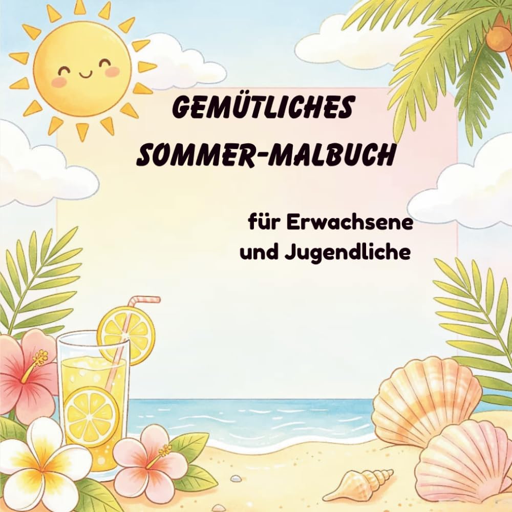 Gemütliches Sommer-Malbuch: für Erwachsene und Jugendliche