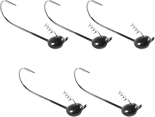 Reaction Tackle Tungsten Shaky Head Jigs for Bass Fishing - Premium Fishing Hooks, Ideal Shaky Head Jig to Catch Big Bass and Other Fish (5-Pack)