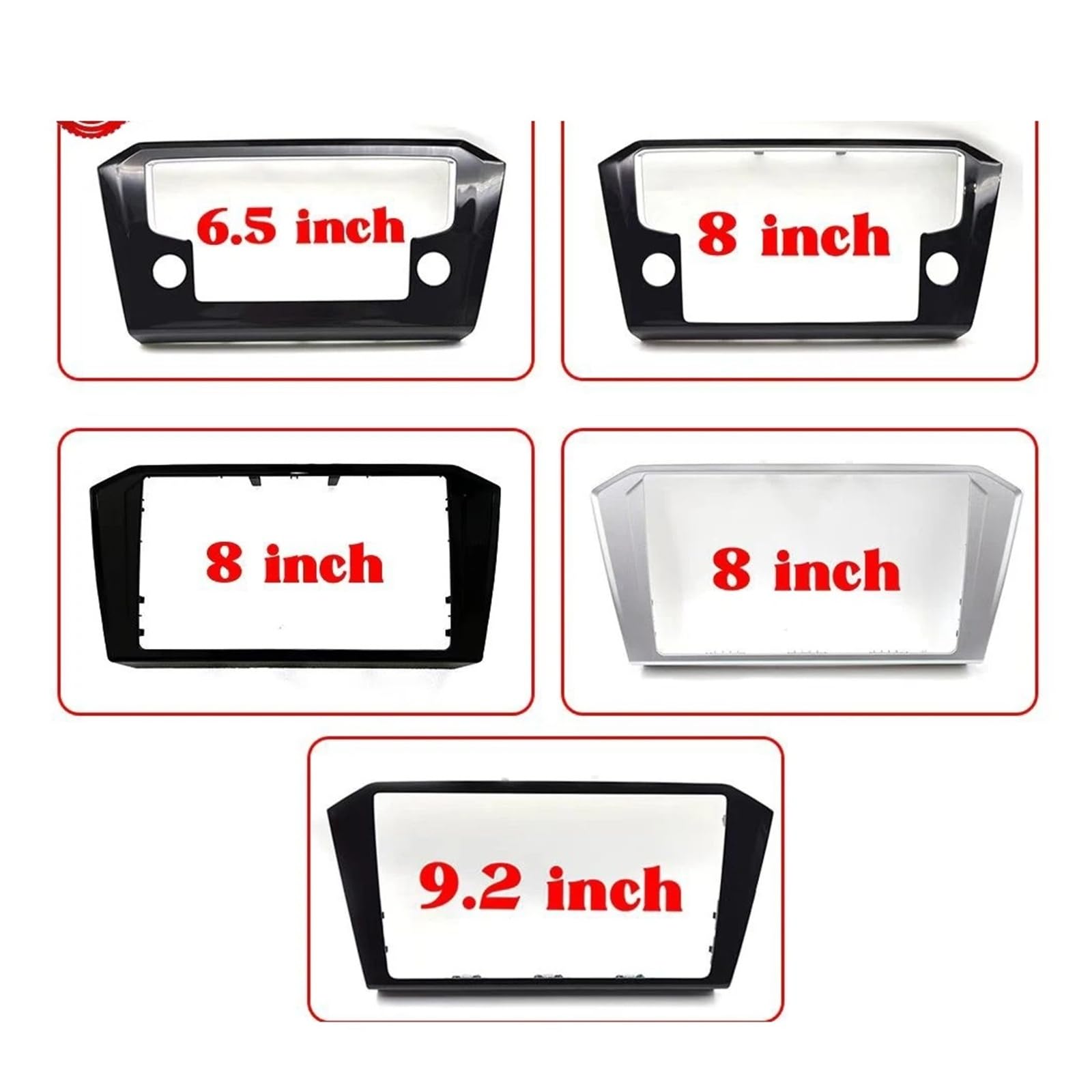 Mascherina Autoradio Cornice Stereo 3GD 858 069 3GD858 069B/C per VW pour Passat B8 MIB3 Radio Cornice 8 Pollici 9.2 Pannello CD OEM Pianoforte Nero Lunetta dello Schermo